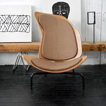 祁人設計師沙發椅飛機椅布藝北歐復古工業風l簡約咖啡廳休閑餐椅