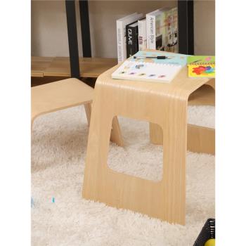 曲木U型凳本杰明凳兒童學習凳子寶寶餐凳家用簡約實木客廳換鞋凳