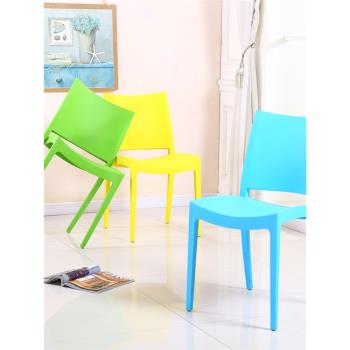 北歐塑料椅子靠背洽談家用培訓辦公椅成人現代簡約餐椅加厚休閑凳