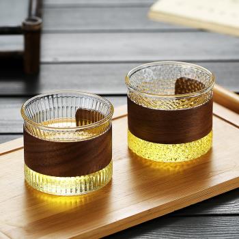 玻璃主人杯家用功夫茶具日式耐熱小茶杯單只茶碗品茗杯專用