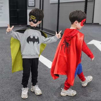 萬圣節兒童服裝蝙蝠蜘蛛俠男童cosplay男孩奧特曼披風套裝衣服飾