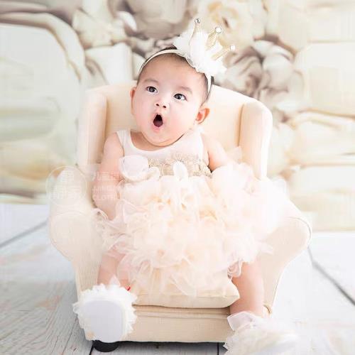 全球購兒童百天周歲拍照道具沙發攝影寶寶新款小童座椅 2023主題 滿月照