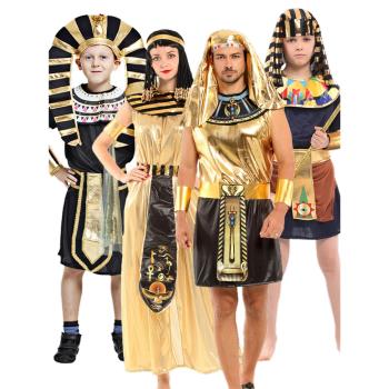 萬圣節兒童埃及服cos魔法師化妝舞會法老艷后衣服國王古羅馬服裝