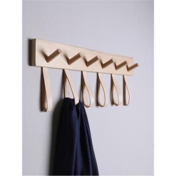 衣帽架墻壁式創意實木掛鉤門后進門口玄關客廳臥室墻上壁掛包包鉤