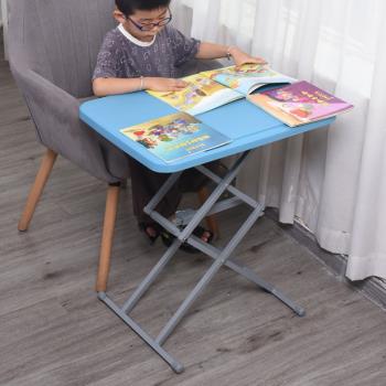 兒童學習桌家用書桌餐桌電腦桌簡易收納小戶型可移動升降折疊桌子