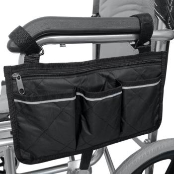 輪椅扶手包側邊收納袋多口袋收納包帶反光條儲物輪椅掛袋掛包