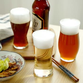 日本進口aderia石冢硝子 創意精釀啤酒杯水晶玻璃杯家用喝酒杯子