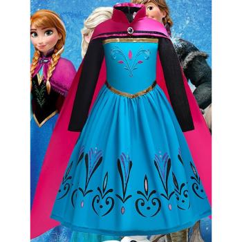 女童冰雪奇緣安娜同款禮服公主裙