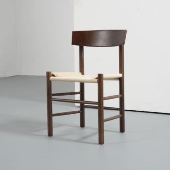 優惠價實木椅編藤椅子漢森日式編制椅創意北歐現代設計師接待木椅