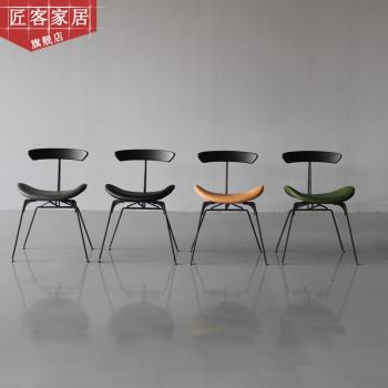 北歐工業風餐椅輕奢復古loft設計師凳子螞蟻椅簡約家用靠背椅子