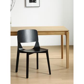 北歐大師設計橡木意式極簡約COVER餐椅餐廳商業家用休閑餐椅|樹吱
