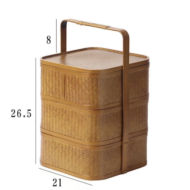 2層茶道具 飯盒職人手作 竹製 手作 茶器 收納 おとずれる 漆器 茶