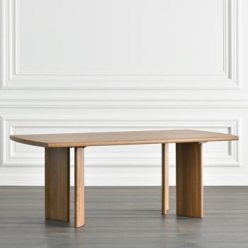 北歐實木餐桌高端家用簡約長條桌創意設計書桌會議辦公長桌工作臺