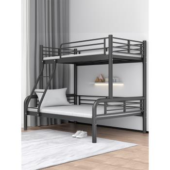 上下鋪鐵架床雙層鐵藝床上下床宿舍高低子母床家用加厚加固小戶型