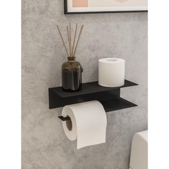 北歐 金屬ins現代簡約幾何衛生間壁掛浴室置物紙巾架置物架卷紙架