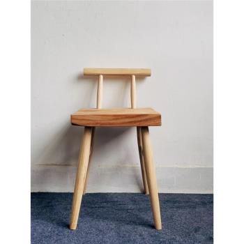 北歐簡約實木家用餐椅椅子靠背椅奶茶店咖啡廳餐廳椅子大森林木器