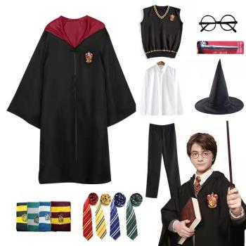 哈利衣服cos服全套波特學院長袍兒童魔法袍表演校服裝巫師袍周邊