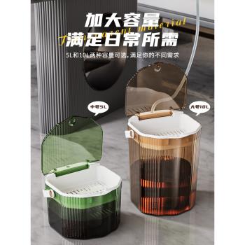 新款透明茶水桶廢水桶家用干濕分離過濾茶桶茶渣桶大容量倒茶桶
