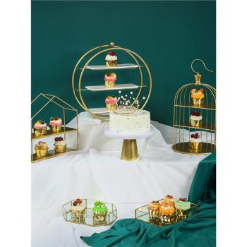 生日甜品臺展示架甜點盤冷餐茶歇擺臺婚禮蛋糕架子茶點心架果盤