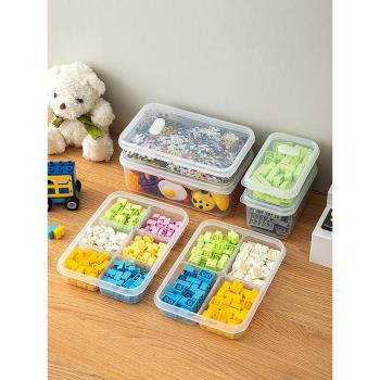 樂高積木收納盒小顆粒兒童玩具零件多格分類盒透明拼圖儲物整理箱