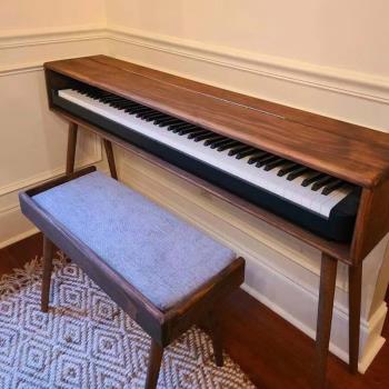 實木琴桌書桌式電鋼琴收納桌子電子琴全翻蓋midi鍵盤工作臺編曲桌