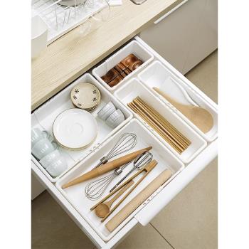 DREX幾倉可伸縮收納盒櫥柜廚房抽屜內置餐具筷子刀叉分隔板整理盒