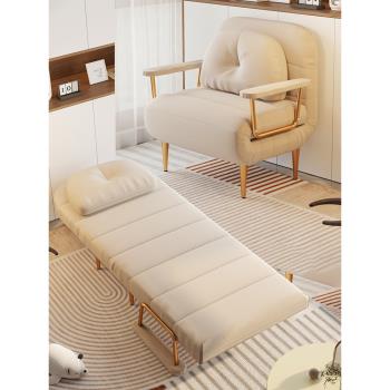 神憩折疊床簡約奶油風云朵沙發床可折疊單人兩用客廳小戶型沙發椅
