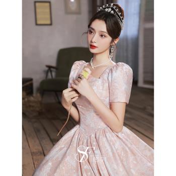韓式晚禮服女氣質高端小眾輕奢高中18歲成人禮在逃公主系列連衣裙