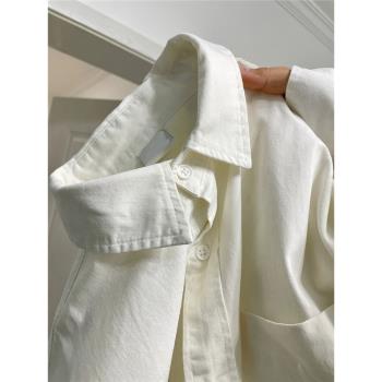 白色襯衫女秋冬2023新款疊穿內搭襯衣法式高級感時尚洋氣長袖上衣