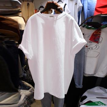 寬松純棉白色短袖t恤女夏季2023新款內搭打底衫體恤半袖上衣ins潮
