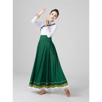 藏族表演服蒙古舞蹈半身裙