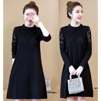 女裝新款韓版寬松顯瘦黑色連衣裙