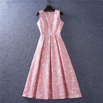 淺粉色名媛日常可穿背心裙小禮服