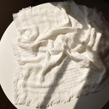 ins加厚奶白色立體花紋背景布 網紅拍照道具裝飾蛋糕美食攝影桌布
