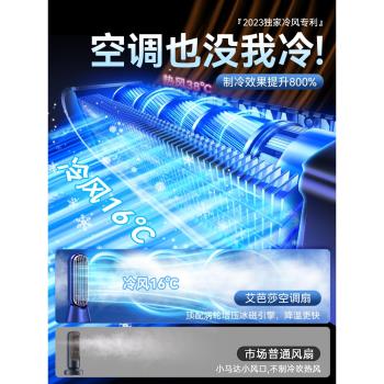 桌面風扇制冷小空調迷你usb充電超長續航小型電扇靜音臥室宿舍辦公室桌上降溫神器家用無葉冷氣臺式便攜戶外