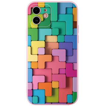 colorful blocks iphone x 7 8 11 12 13 case cover new 2022