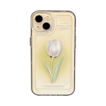 小清新立體感花朵適用iphone13pro max蘋果12手機殼11透明xs女xr