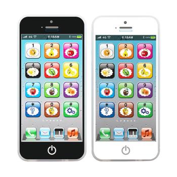 蘋果手機玩具仿真iPhone4S音樂電話機益智唱歌學習跨境玩具幼教