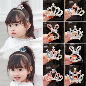 公主皇冠頭飾兒童小號寶寶王冠發飾韓版女童發梳插梳女孩生日蝴蝶