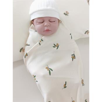 新生兒包單初生嬰兒純棉襁褓巾包裹布抱被浴巾秋冬包巾產房包被棉