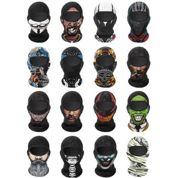 夏季摩托車頭套男冰絲頭盔內襯遮臉防曬面巾冷感速干機車騎行面罩