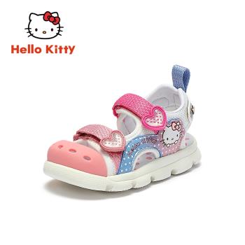 HelloKitty童鞋兒童涼鞋包頭2023年夏季新款軟底防滑女寶寶涼鞋潮