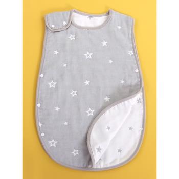 出口高品質 6層純棉紗布新生兒背心睡袋兒童寶寶柔軟防踢被春夏薄