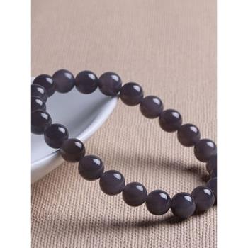 煙青手串圓珠6mm*30顆天然和田玉