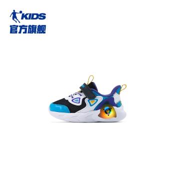 商場同款發光鞋中國喬丹童鞋寶寶鞋子夏款透氣軟底燈鞋男童學步鞋