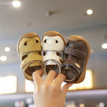 嬰幼兒包頭涼鞋夏季軟底男寶寶學步鞋女小童鞋透氣0一1歲嬰兒鞋子