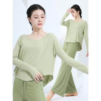 舞蹈服古典舞練功服女形體服上衣中國舞服裝現代舞莫代爾長袖春秋