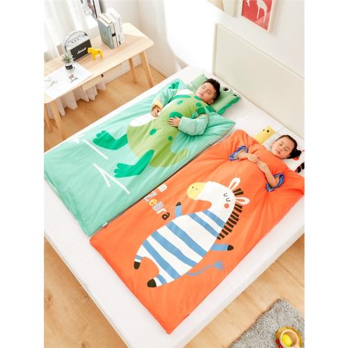 兒童a類全棉睡袋四季春秋冬款春夏季女童中大童寶寶防踢被神器