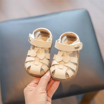 女寶寶鞋夏季涼鞋軟底嬰兒學步鞋0一1-3歲女童鞋子透氣小童公主鞋