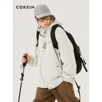 COKEIN連帽戶外露營登山寬松夾克